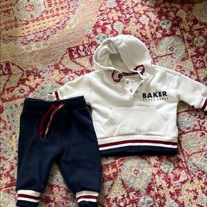 Ted Baker White Hoodie with Navy Joggers Set